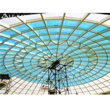Estructura del marco de acero prefabricado fácil de instalar el techo de atrio de vidrio Skylight